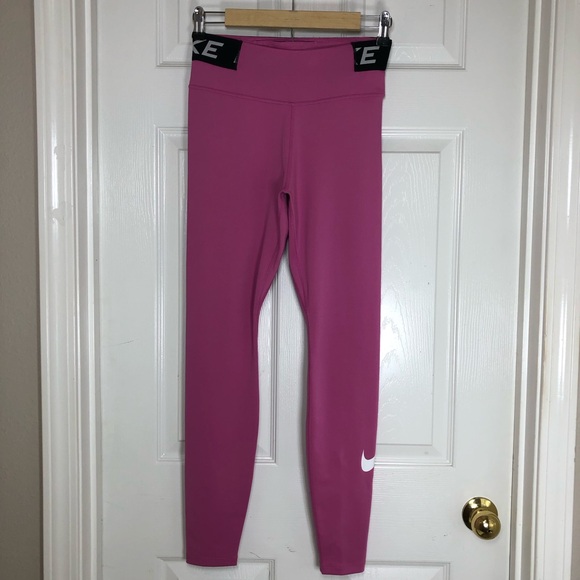 Nike Dri-Fit Women’s The One Legging  Mid Rise Pink Purple Size M - Picture 2 of 14